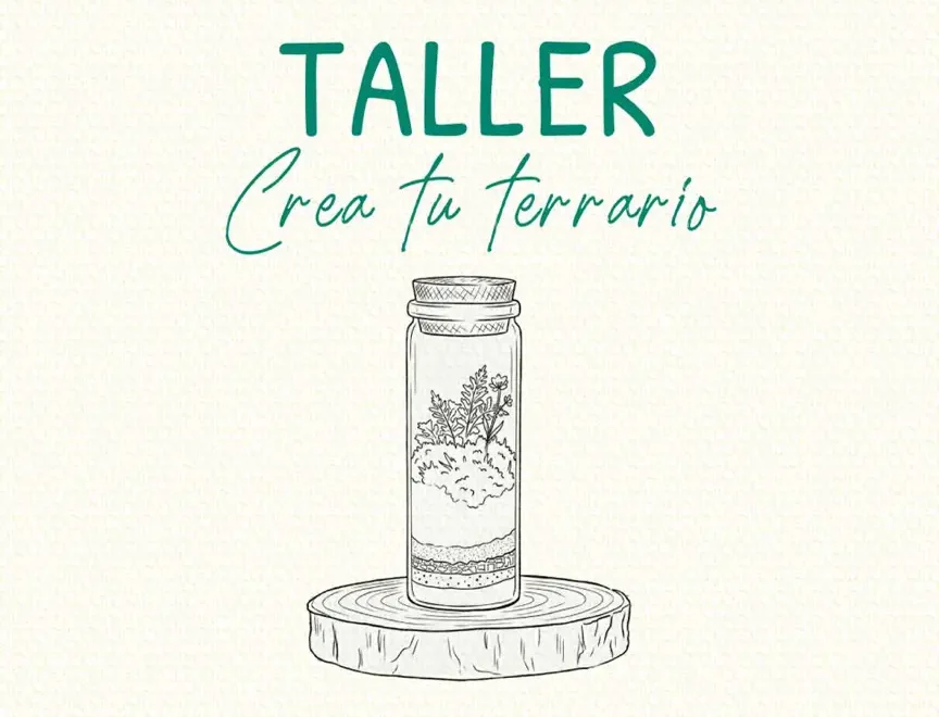 taller de terrarios en Chiclana participantes creando su ecosistema en Losteflor