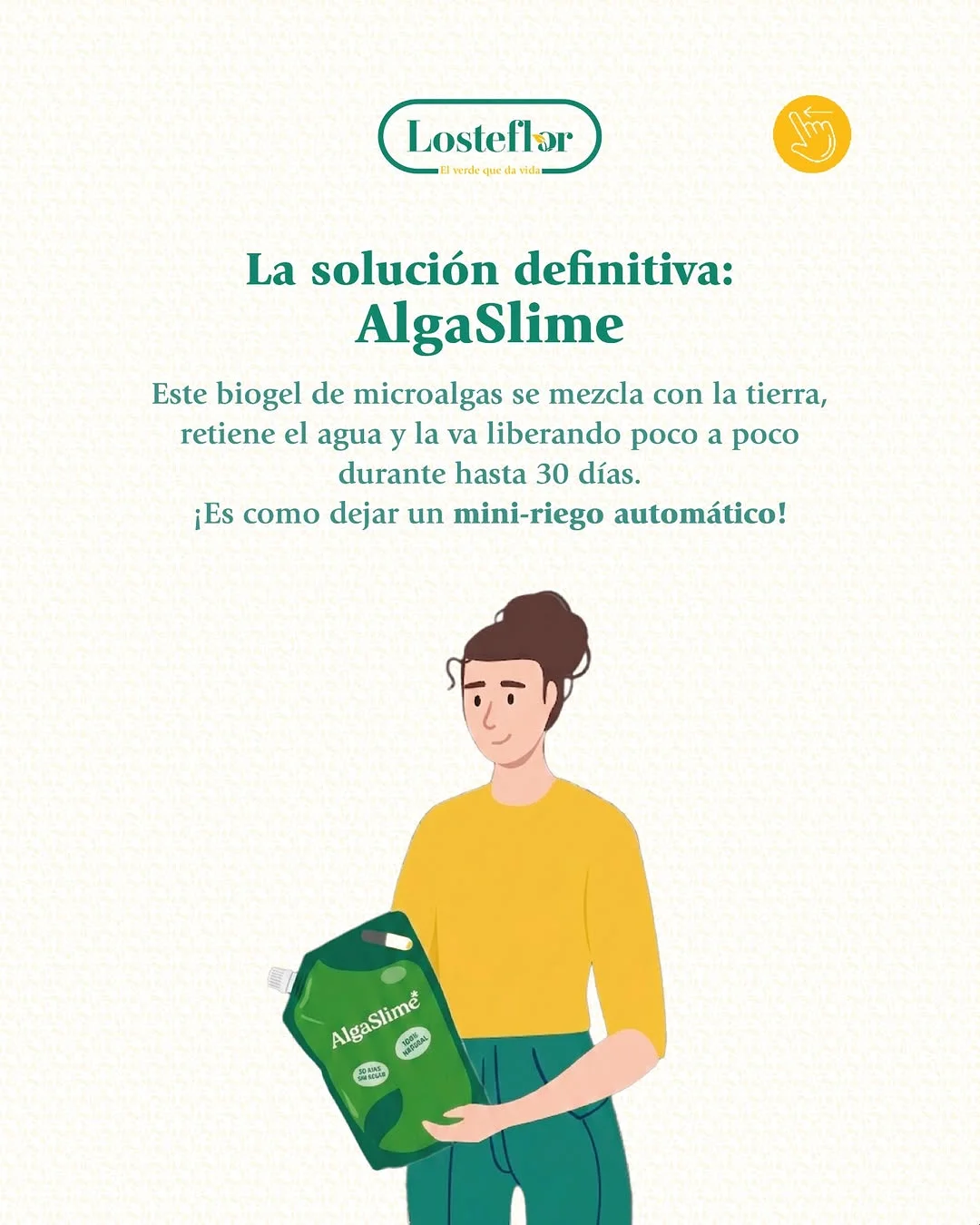 AlgaSlime para cuidar plantas en vacaciones hasta 30 dias
